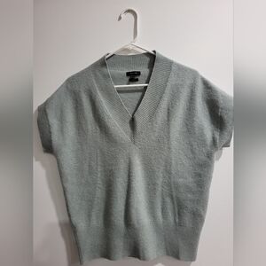 Massimo Dutti V-neck knit waitcoat in aquamarine